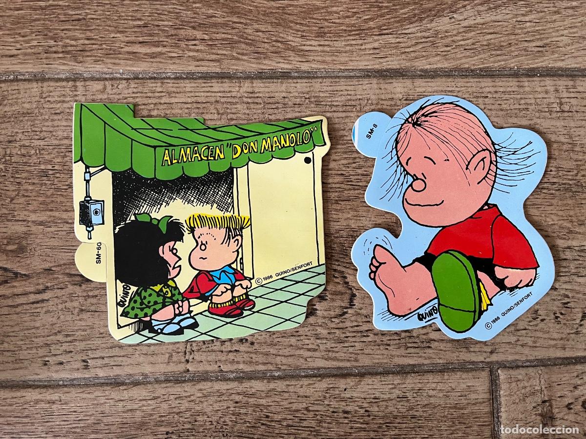 Pegatinas de colecci&oacute;n: 2 PEGATINAS MAFALDA - ALMAC&Eacute;N DON MANOLO