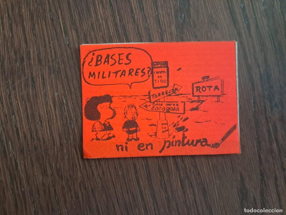 Pegatinas de colecci&oacute;n: pegatina, Mafalda, &iquest;bases militares ? ni en pintura.