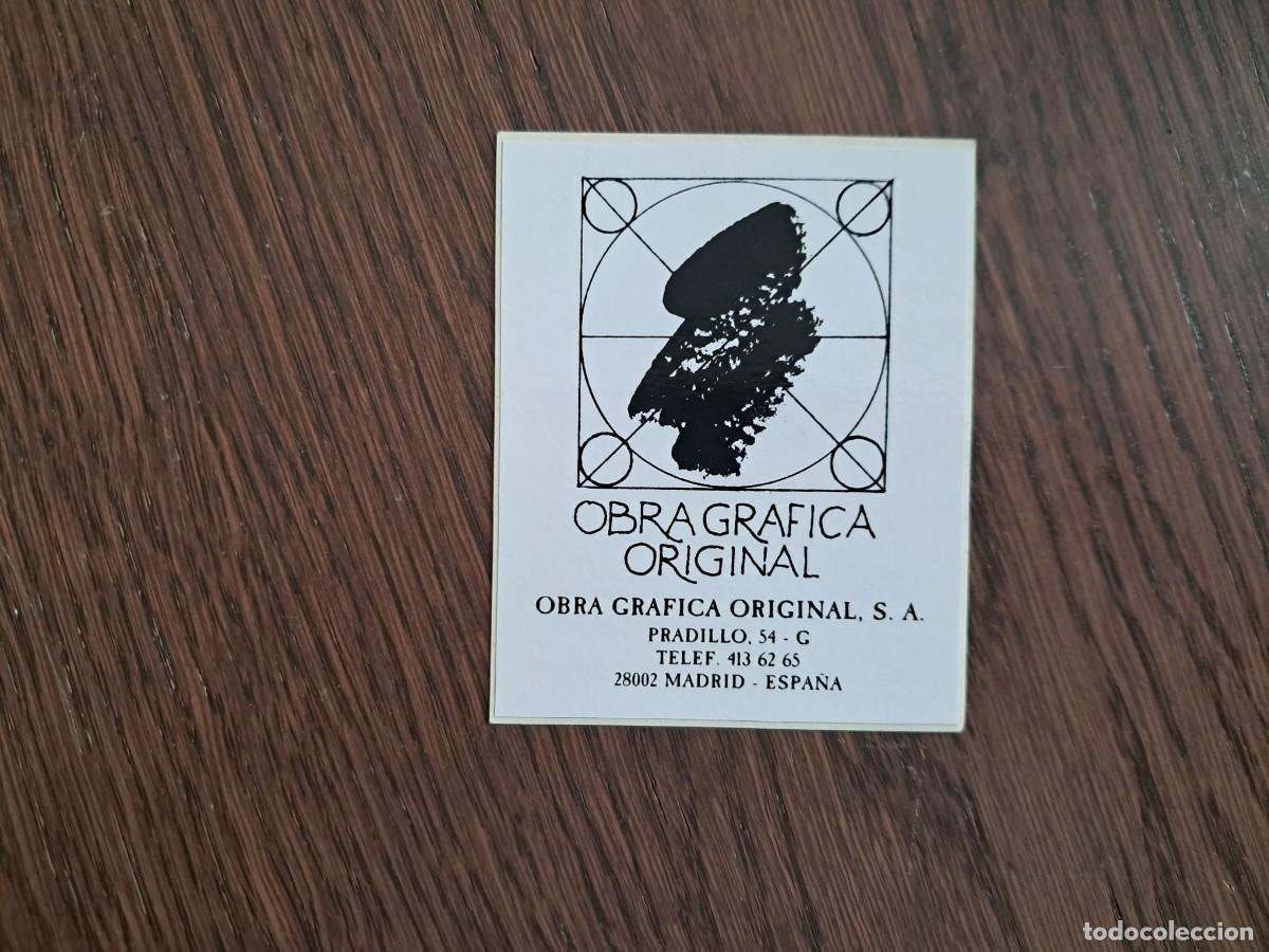 Pegatinas de colecci&oacute;n: pegatina de publicidad, obra gr&aacute;fica original SA, Madrid.