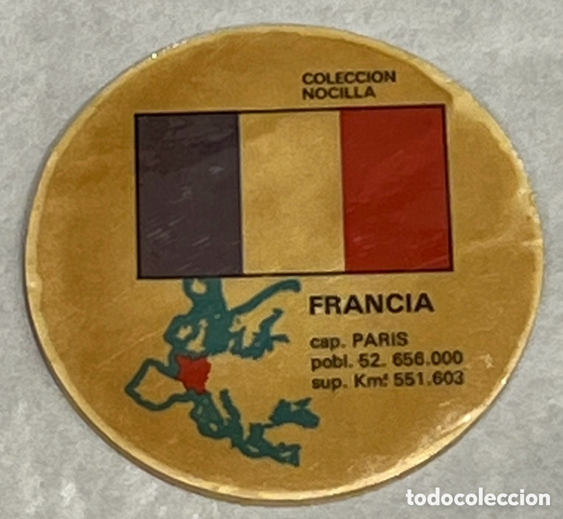 Pegatinas de colecci&oacute;n: Pegatina. Banderas de Europa. Francia. Colecci&oacute;n NOCILLA. 1980.