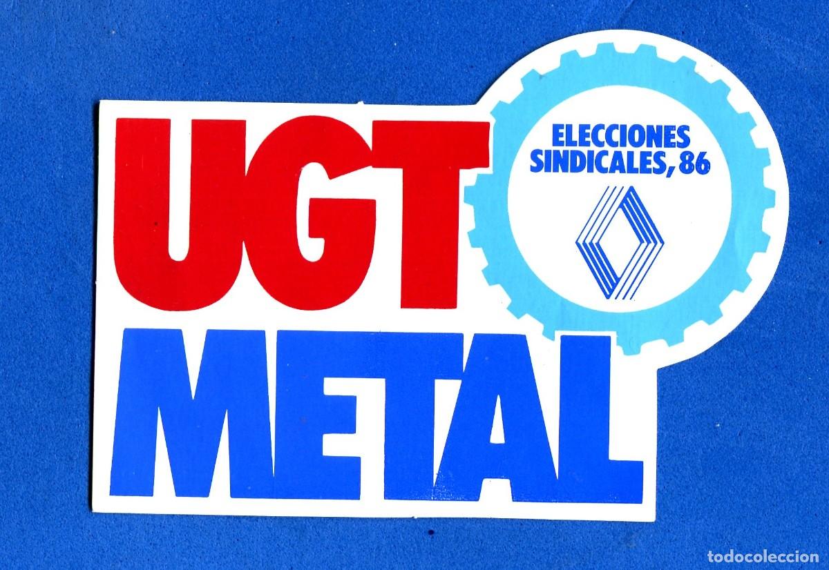 Autocolantes de cole&ccedil;&atilde;o: PEGATINA POLITICA UGT METAL ELECCIONES SINDICALES RENAULT 86
