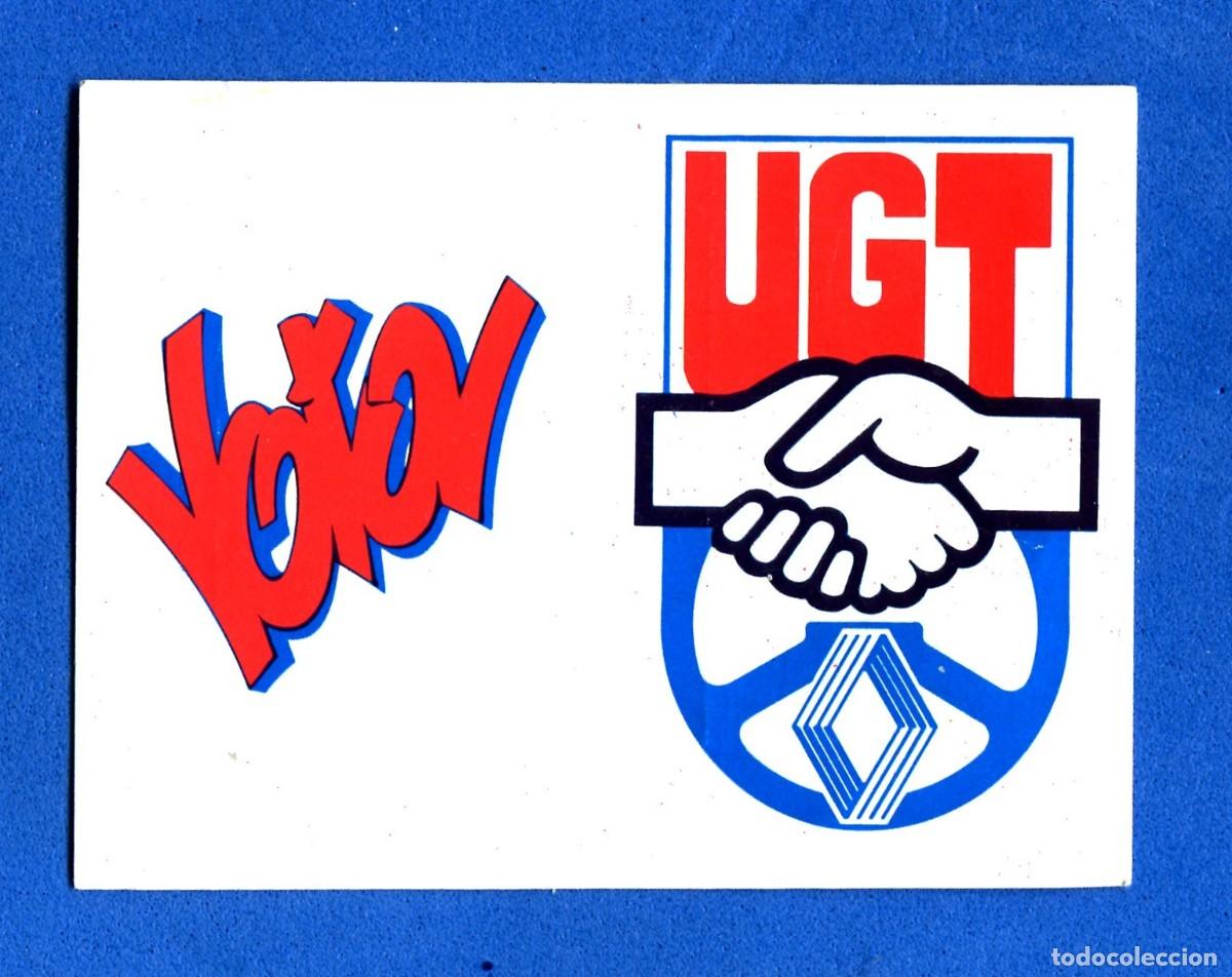 Autocollants de collection: PEGATINA POLITICA VOTO UGT RENAULT