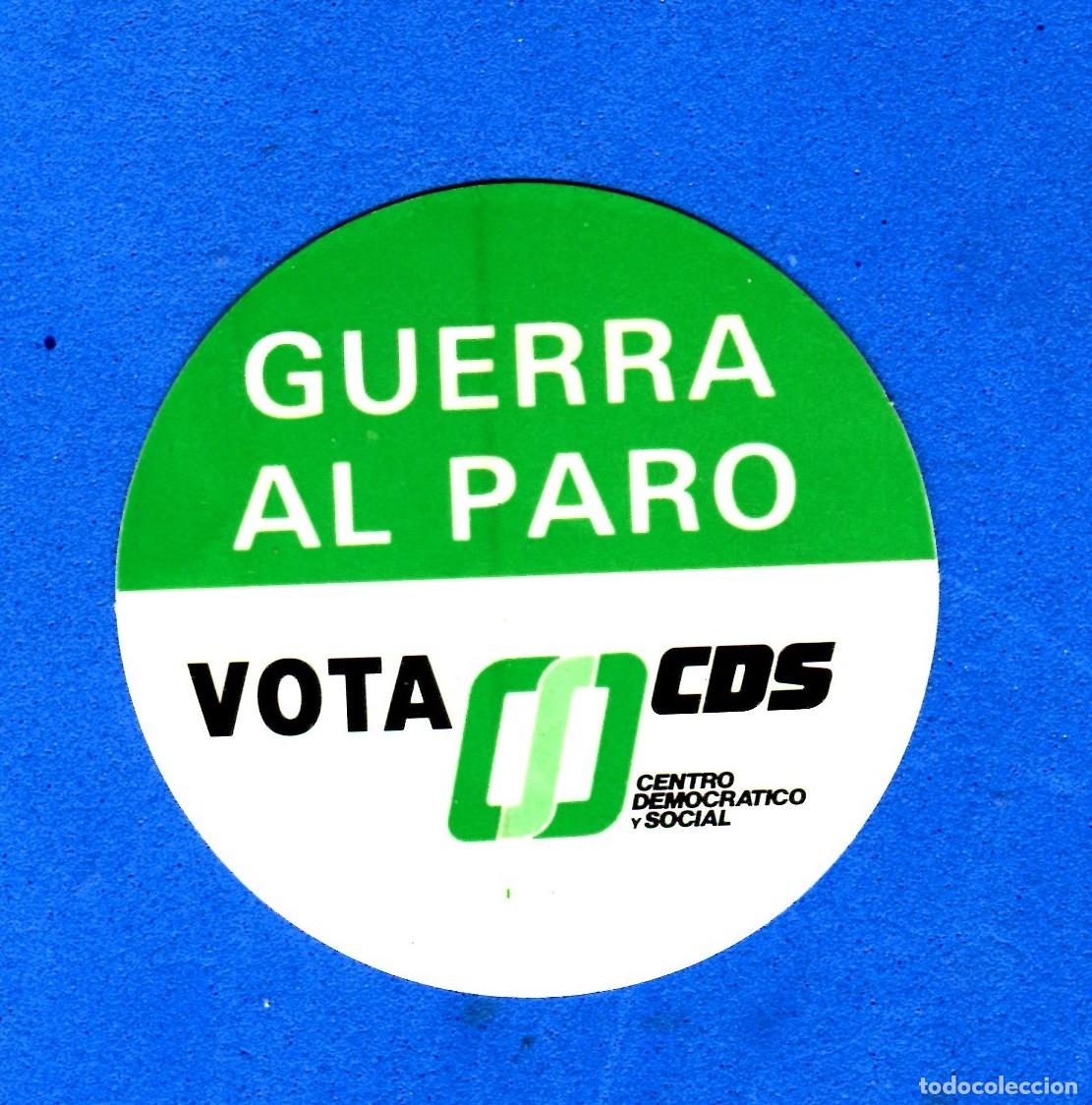 Autocolantes de cole&ccedil;&atilde;o: ANTIGUA PEGATINA POLITICA VOTA CDS