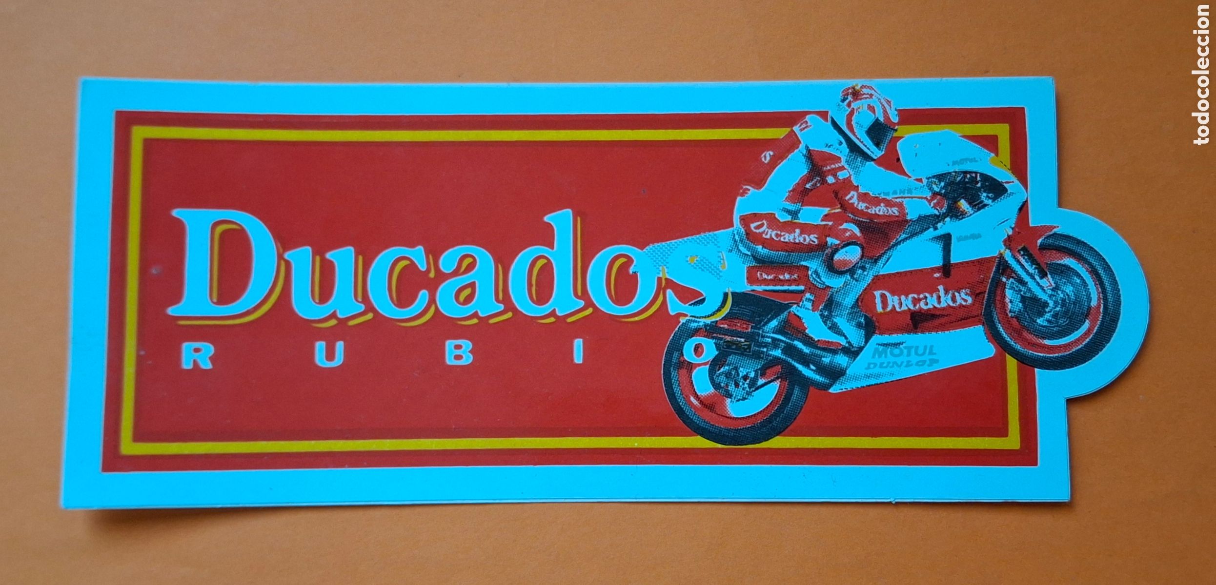 Pegatinas de colecci&oacute;n: DUCADOS RUBIO MOTO MOTOCICLISMO TABACO - PEGATINA PUBLICIDAD