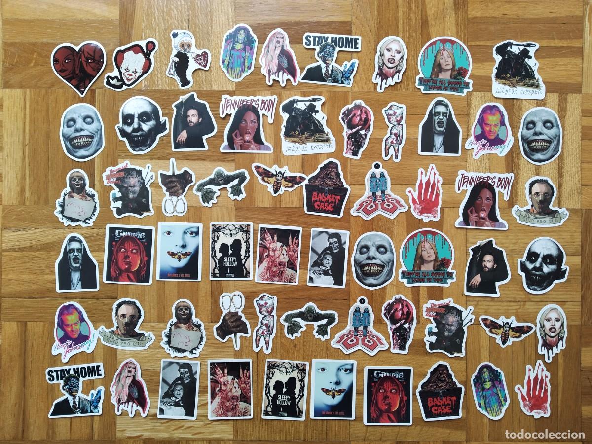Autocollants de collection: LOTE 60 PEGATINAS CROMOS TERROR NOSFERATU ANNABELLE JEEPER CREEPER CARRIE LA MONJA MONSTRUOS VER