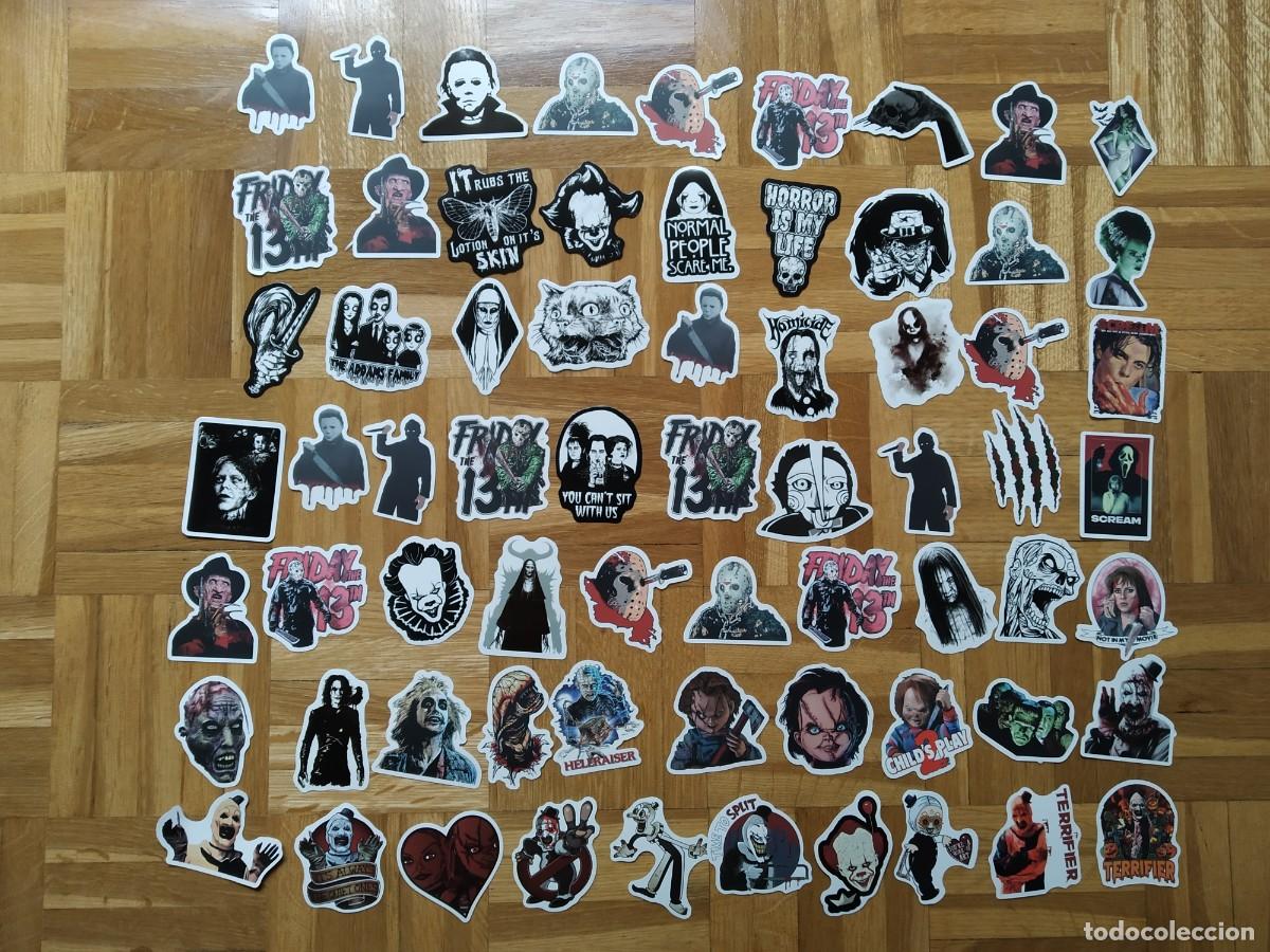 Pegatinas de colecci&oacute;n: LOTE 67 PEGATINAS CROMOS TERROR FREDDY KRUEGER JASON VOORHEES MICHAEL MYERS CHUCKY ART HELLRAISER ++