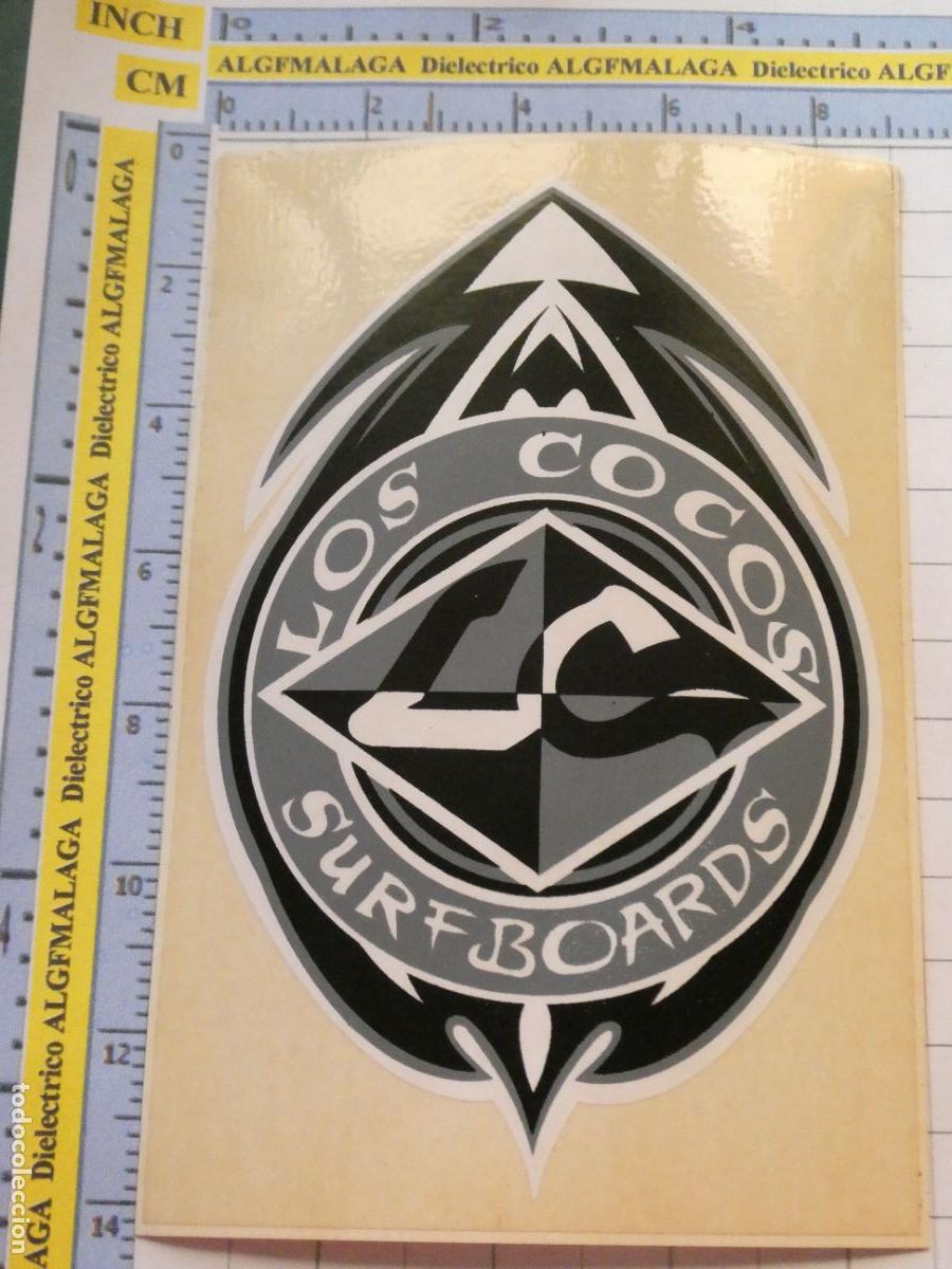 Pegatinas de colecci&oacute;n: PEGATINA DE MARCAS DE ROPA. SURF SURFING SKATE SNOWBOARD. LOS COCOS SURFBOARDS VENEZUELA. 54