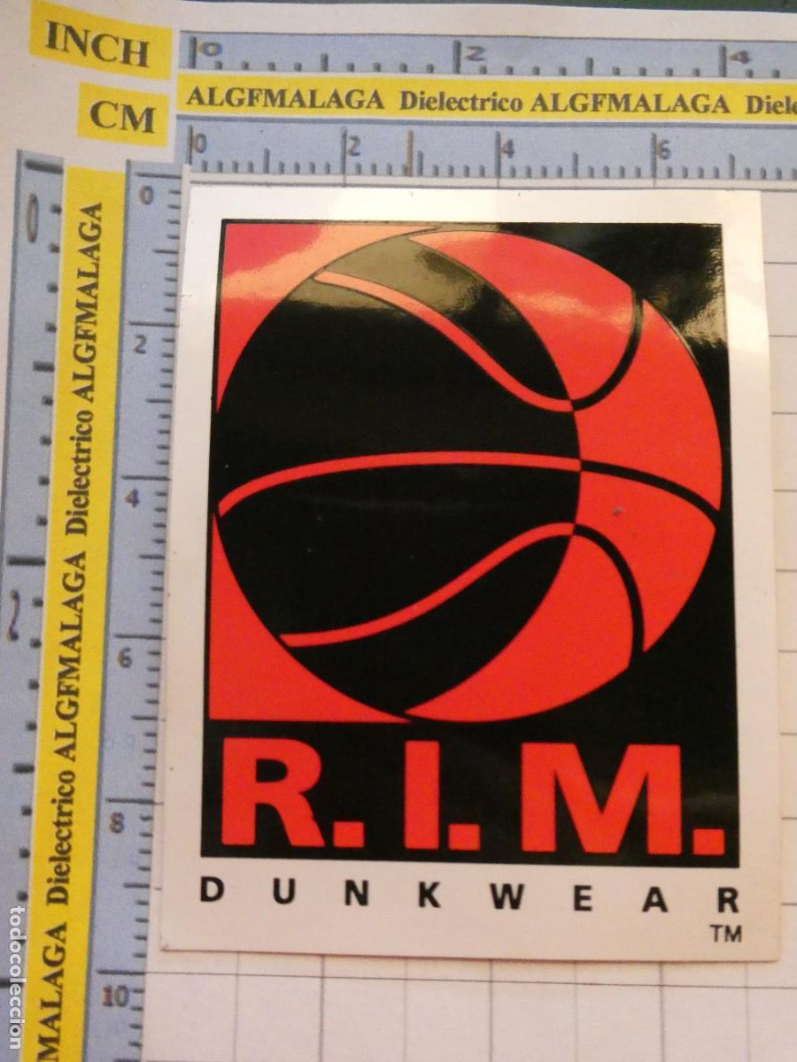 Pegatinas de colecci&oacute;n: PEGATINA DE MARCAS DE ROPA. BALONCESTO A&Ntilde;OS 90. RIM DUNKWEAR. 61