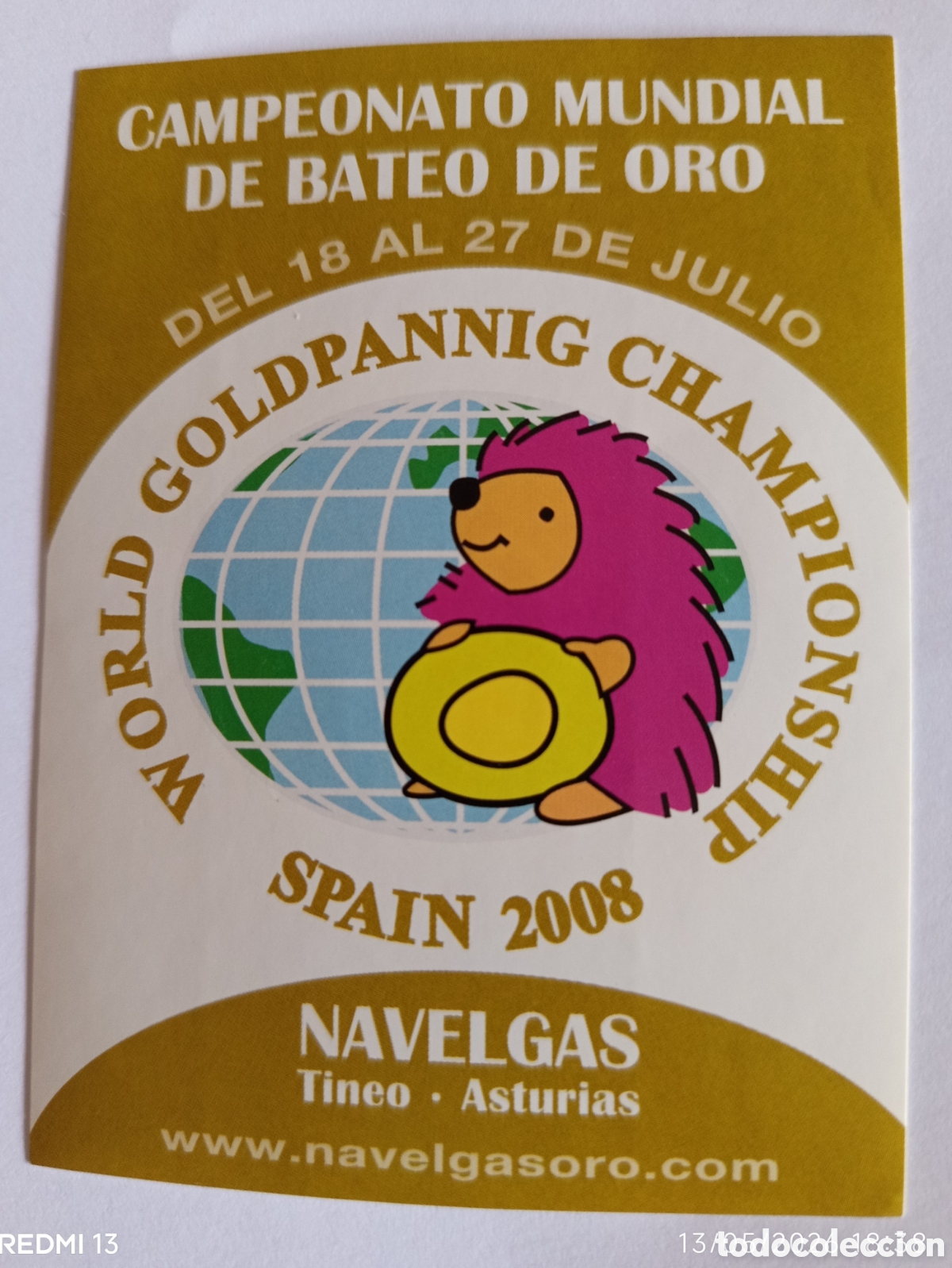 Pegatinas de colecci&oacute;n: Campeonato mundial bateo de oro 2008