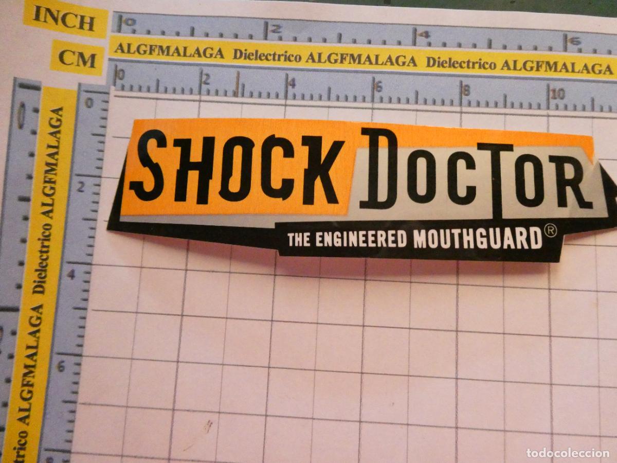 Pegatinas de colecci&oacute;n: PEGATINA DE MARCAS DE ROPA. SHOCK DOCTOR THE ENGINEERED MOUTHGUARD PROTECTOR BUCAL. 75