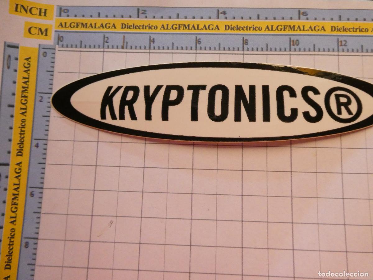 Pegatinas de colecci&oacute;n: PEGATINA DE MARCAS DE ROPA. SKATE SKATER SKATEBOARDS. KRYPTONICS. 79