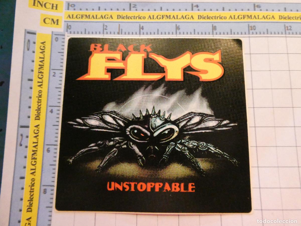 Pegatinas de colecci&oacute;n: PEGATINA DE MARCAS DE ROPA. GAFAS DE SOL A&Ntilde;OS 90. BLACK FLYS UNSTOPABBLE. 82
