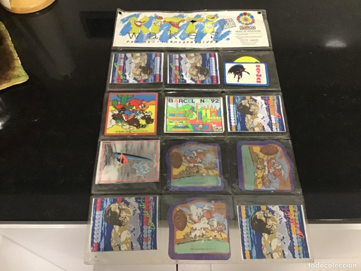 Pegatinas de colecci&oacute;n: BLISTER PARCHES TERMOADHESIVOS ADESIVOS expositor stikers BATMAN BARCELONA 92 safica wakes disney