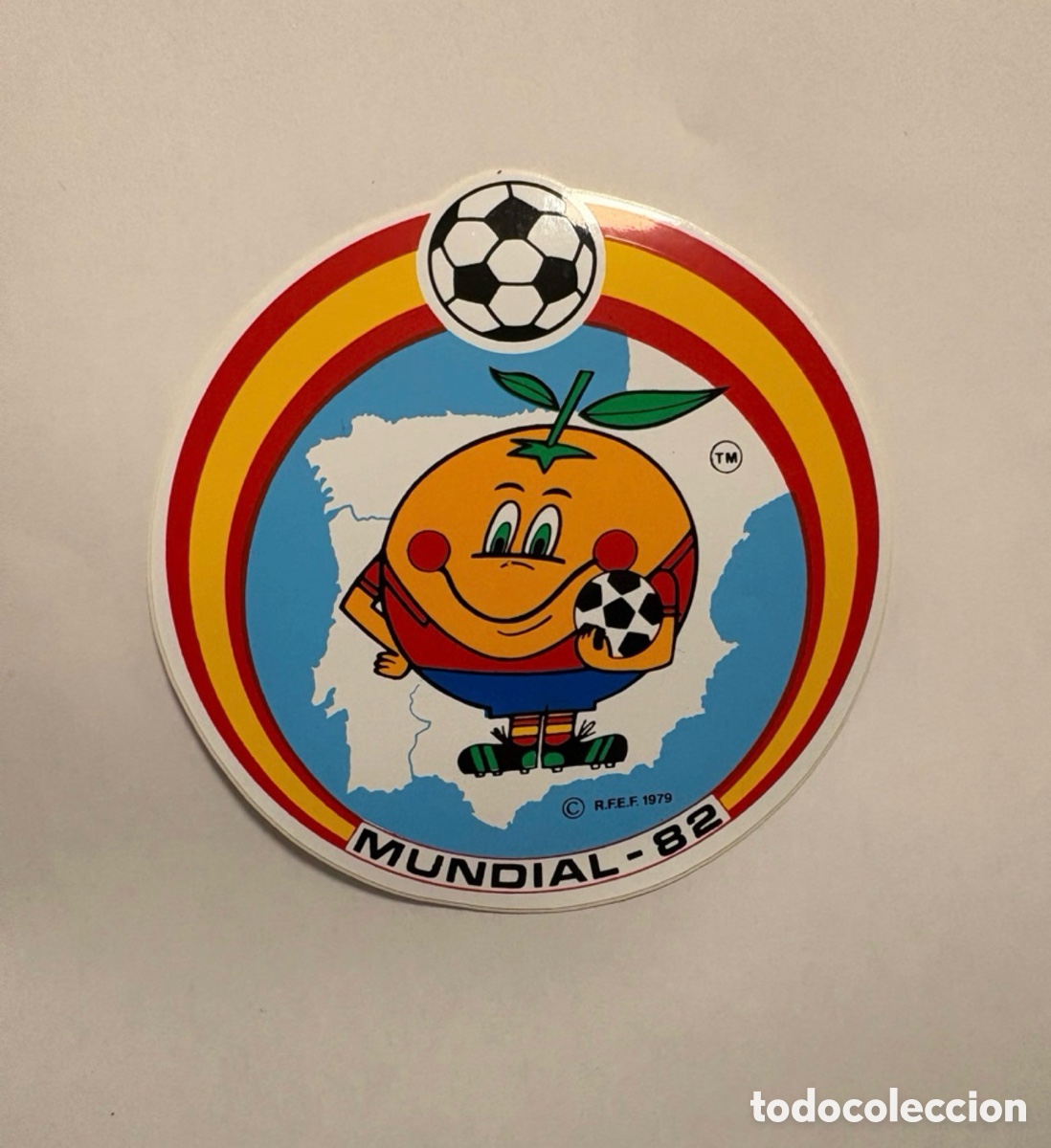 Pegatinas de colecci&oacute;n: ADHESIVO PEGATINA ESPA&Ntilde;A 82 - MUNDIAL 1982 - FUTBOL - NARANJITO