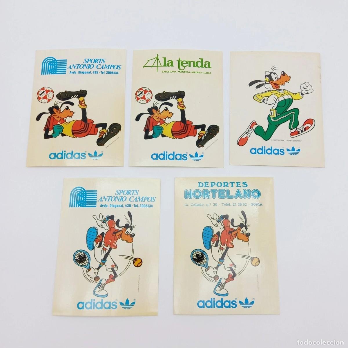 Autocolantes de cole&ccedil;&atilde;o: Lote pegatinas vintage Goofy Sports 1987 Adidas official product Spain Disney