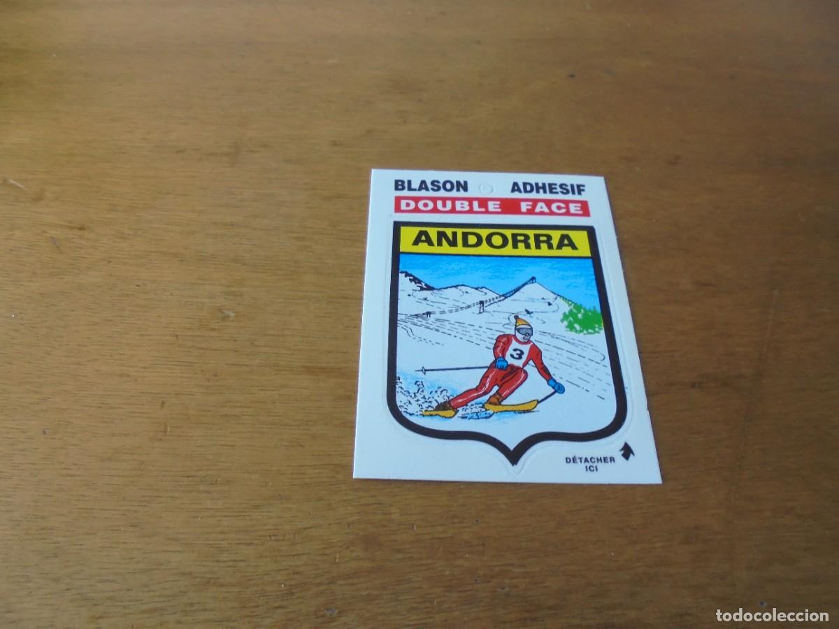 Pegatinas de colecci&oacute;n: PEGATINA BLASON ADHESIVO DOBLE CARA. ESQU&Iacute; EN ANDORRA. PIRINEOS.