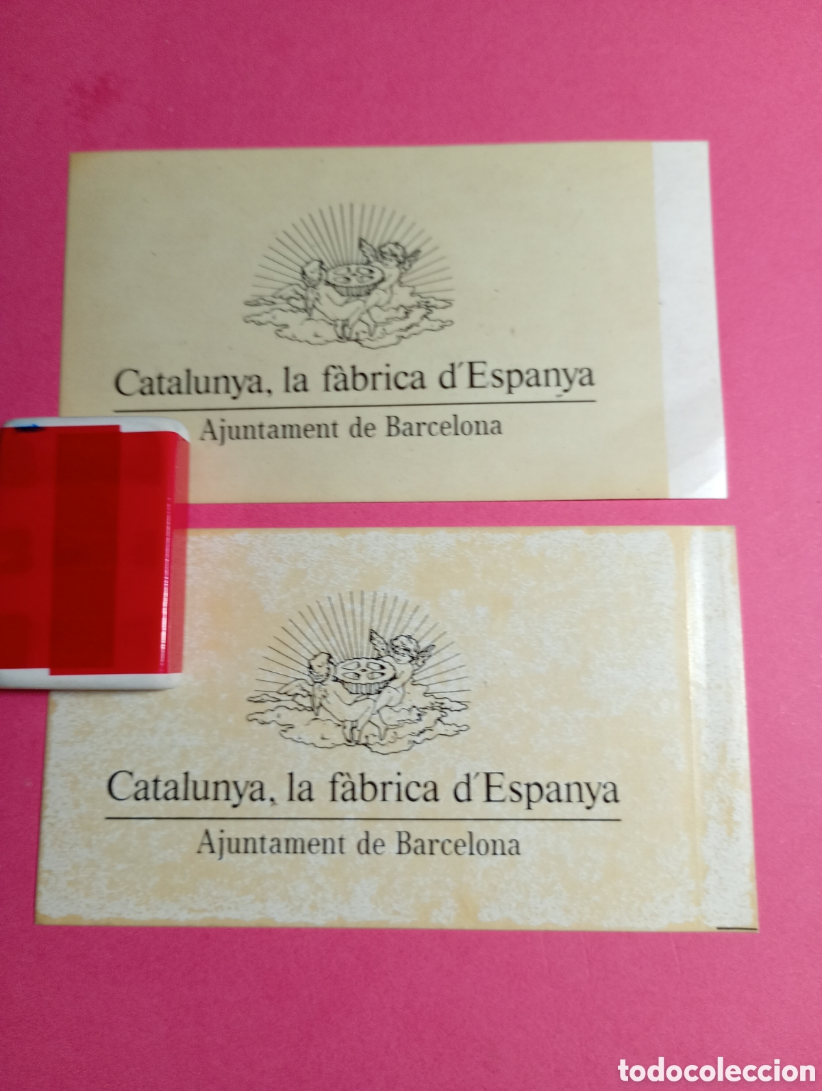 Pegatinas de colecci&oacute;n: Antigues 2 Pegatines Catalunya, la F&agrave;brica d'Espanya - Exposici&oacute;n Born 1985 c. Ajuntament Barcelona