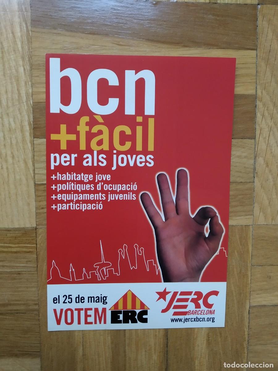 Autocollants de collection: PEGATINA POLITICA EL 25 MAIG VOTEM ERC JERC BARCELONA ESQUERRA REPUBLICANA CATALUNYA