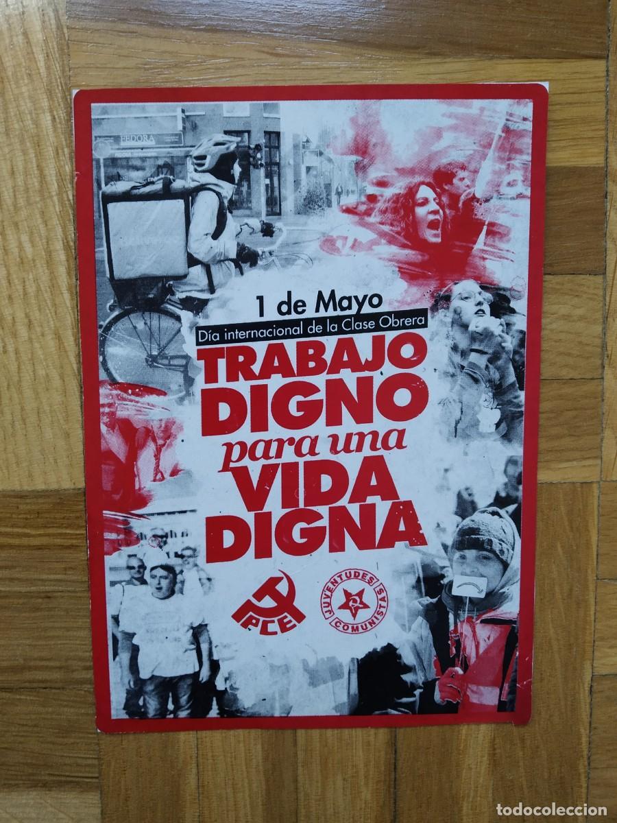 Sammlung von Aufklebern: PEGATINA POLITICA PCD JUVENTUDES COMUNISTAS 1 DE MAYO TRABAJO DIGNO PARA UNA VIDA DIGNA