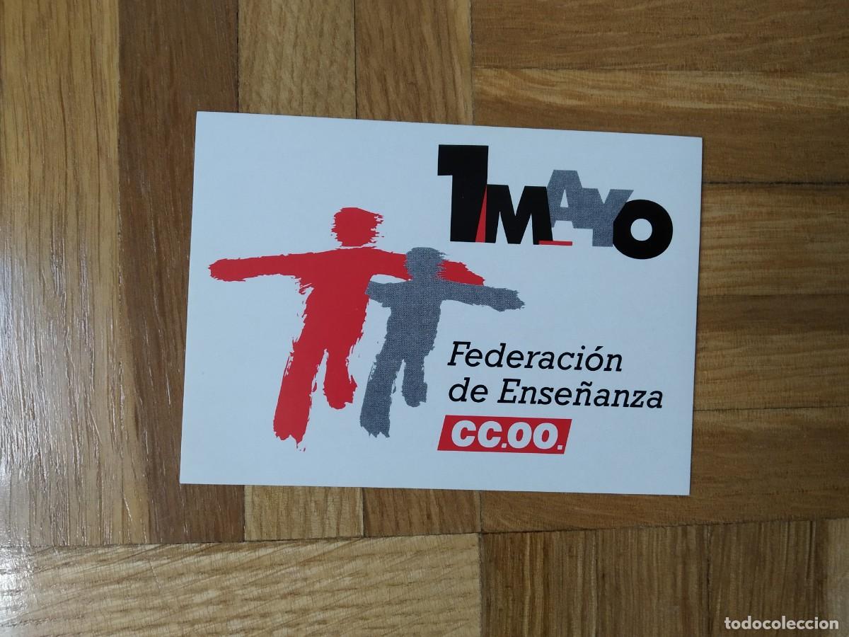 Collection stickers: PEGATINA POLITICA SINDICAL CC.OO 1 MAYO FEDERACION DE ENSE&Ntilde;ANZA SIN PEGAR VER FOTOS