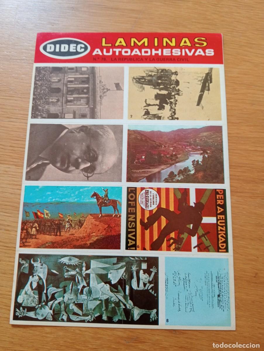 Autocolantes de cole&ccedil;&atilde;o: L&Aacute;MINAS AUTOADHESIVAS DIDEC N.&ordm; 78. LA REP&Uacute;BLICA Y LA GUERRA CIVIL. DIFUSORA DE CULTURA S.A.
