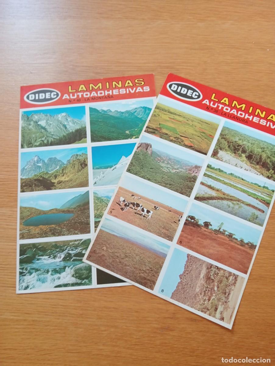 Pegatinas de colecci&oacute;n: LOTE L&Aacute;MINAS AUTOADHESIVAS DIDEC. 2 EJEMPLARES. PAISAJES NATURALES. DIFUSORA DE CULTURA S.A.