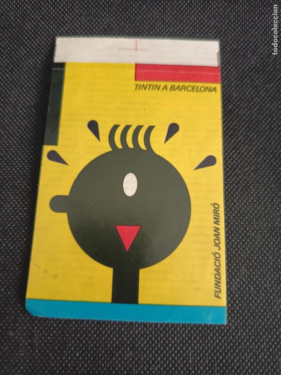 Pegatinas de colecci&oacute;n: Pegatina Tintin a barcelona Fundaci&oacute; Mir&oacute; 1984