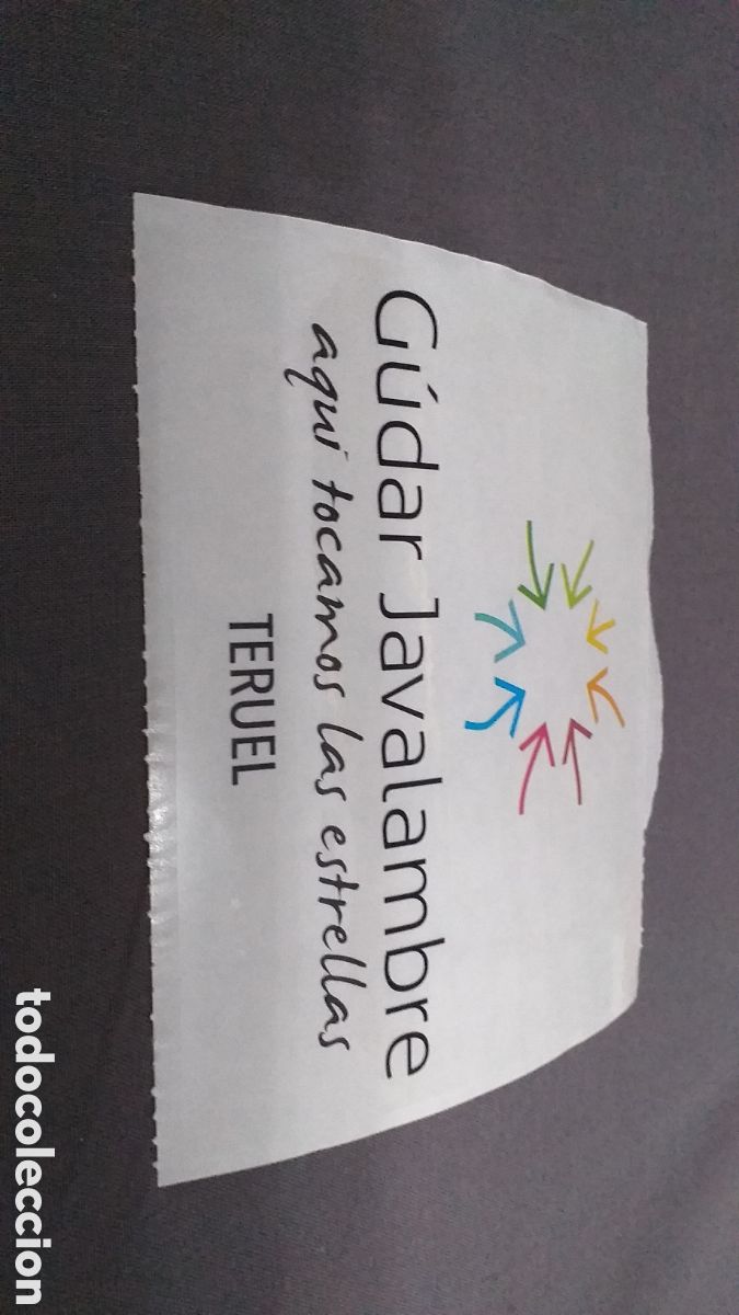 Autocolantes de cole&ccedil;&atilde;o: Escasa Pegatina adhesiva de colecci&oacute;n. G&Uacute;DAR JAVALAMBRE. aqu&iacute; tocamos las estrellas. TERUEL.