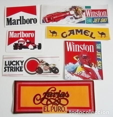 Pegatinas de colecci&oacute;n: LOTE PEGATINAS DE TABACO CAMEL MARLBORO WINSTON LUCKY STRIKE FARIAS (EL PURO ) PEGATINA PUBLICIDAD