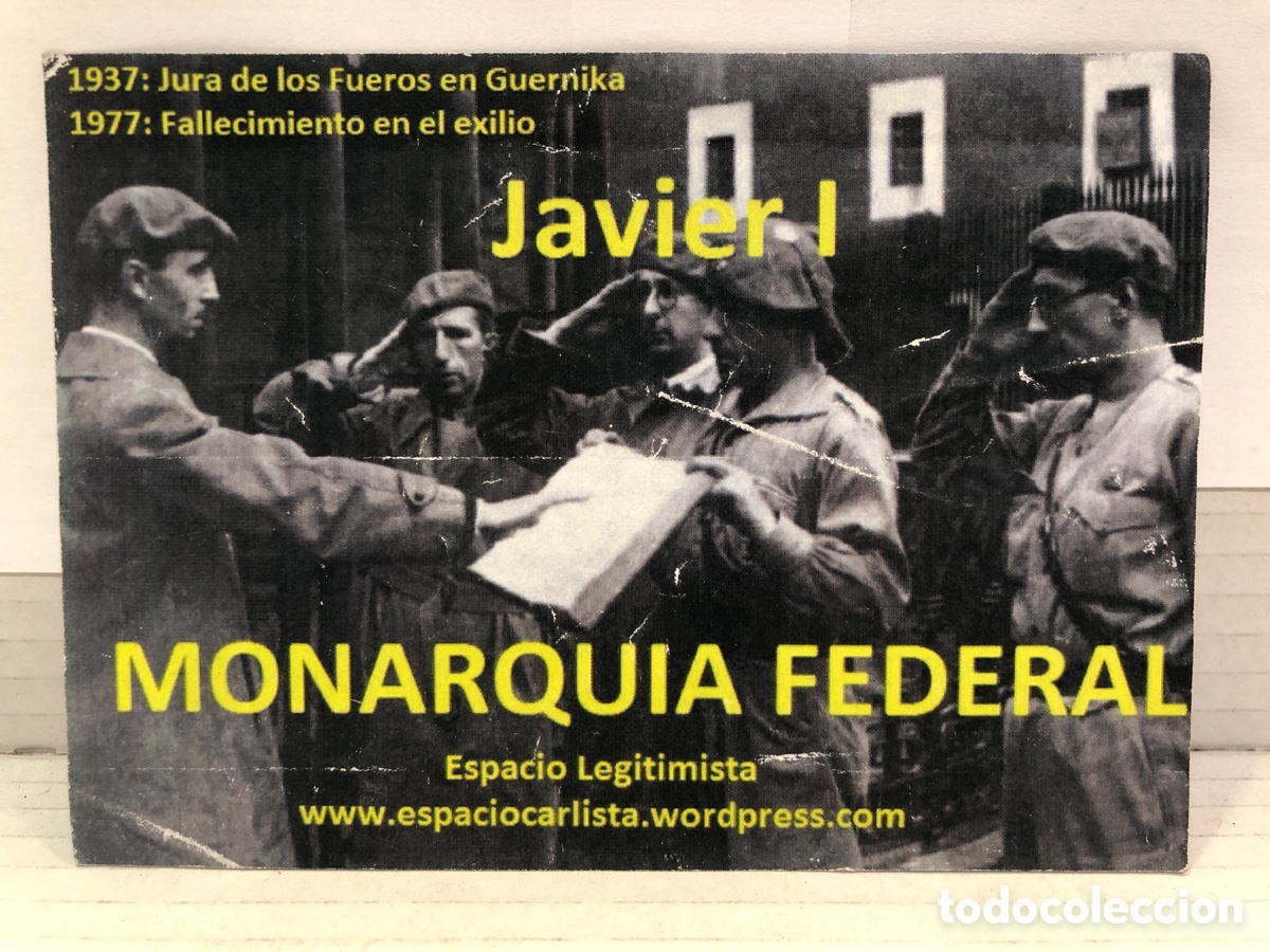 Autocolantes de cole&ccedil;&atilde;o: Pegatina - Javier I. Monarqu&iacute;a federal