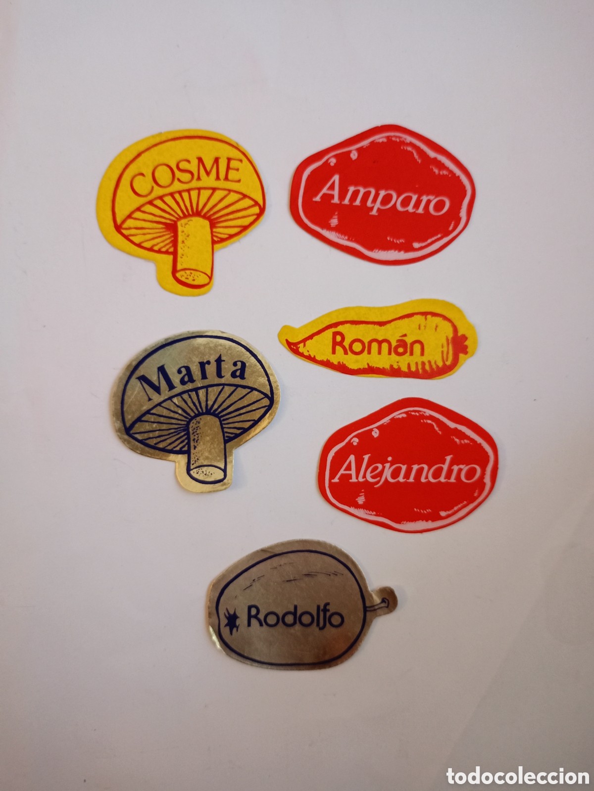 Pegatinas de colecci&oacute;n: Lote de pegatinas nombres Donuts premium a&ntilde;os 80 vintage