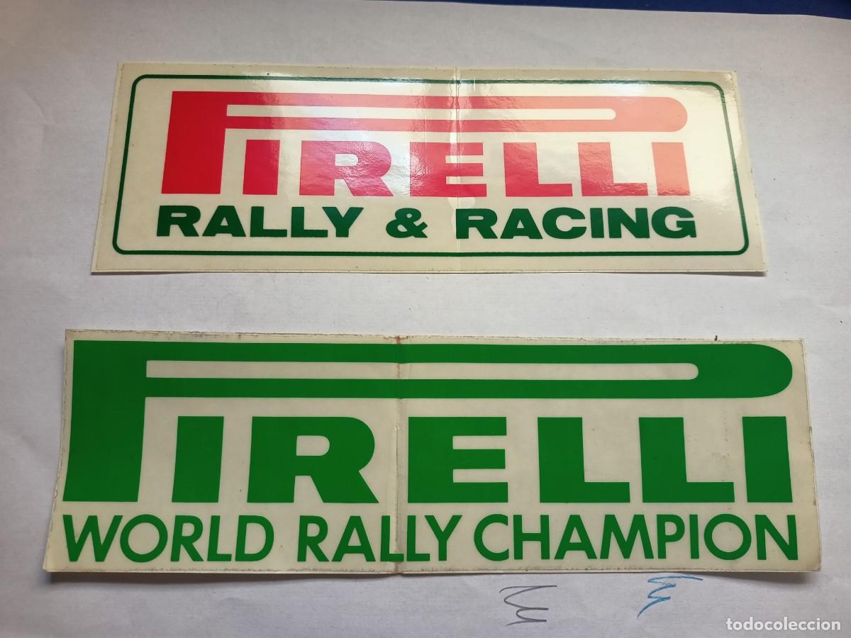 Pegatinas de colecci&oacute;n: DOS PEGATINAS ADHESIVAS DE PIRELLI - DE 21 X 6'5 Y DE 20 X 7.
