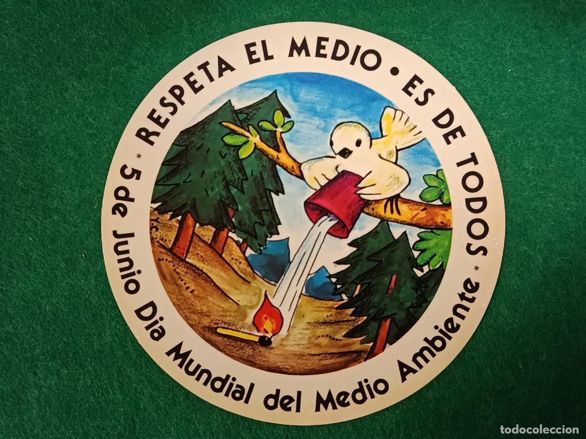 Autocolantes de cole&ccedil;&atilde;o: PEGATINA 5 DE JUNIO D&Iacute;A MUNDIAL DEL MEDIO AMBIENTE A&Ntilde;OS 80