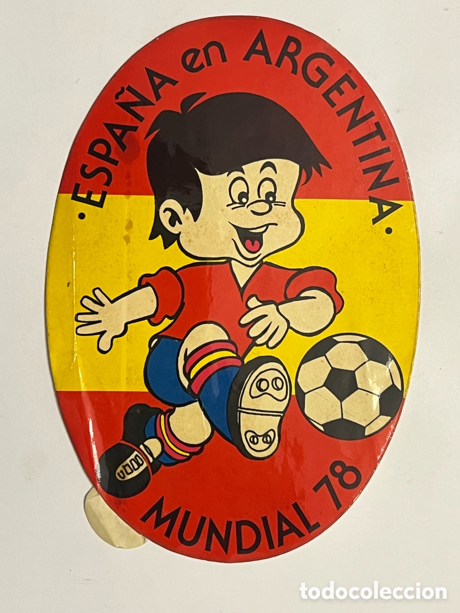 Autocollants de collection: MUNDIAL 78 ESPA&Ntilde;A EN ARGENTINA.. Pegatina - Adhesivo.. Medidas: 10,5 x 15,5 cm