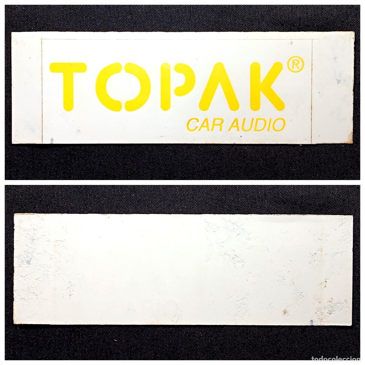 Pegatinas de colecci&oacute;n: ⚜️ &Ntilde;09X04C. Topak Car Audio. Adhesivo / Pegatina vintage. 130 x 50 mm