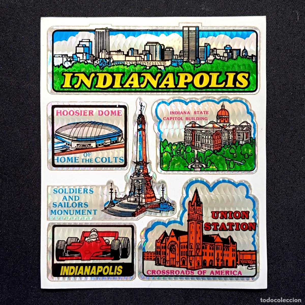 Pegatinas de colecci&oacute;n: ⚜️ &Ntilde;09X03A. Indianapolis. Hoja con adhesivos hologr&aacute;ficos. 1986, 70 aniversario 500 millas. 129x155