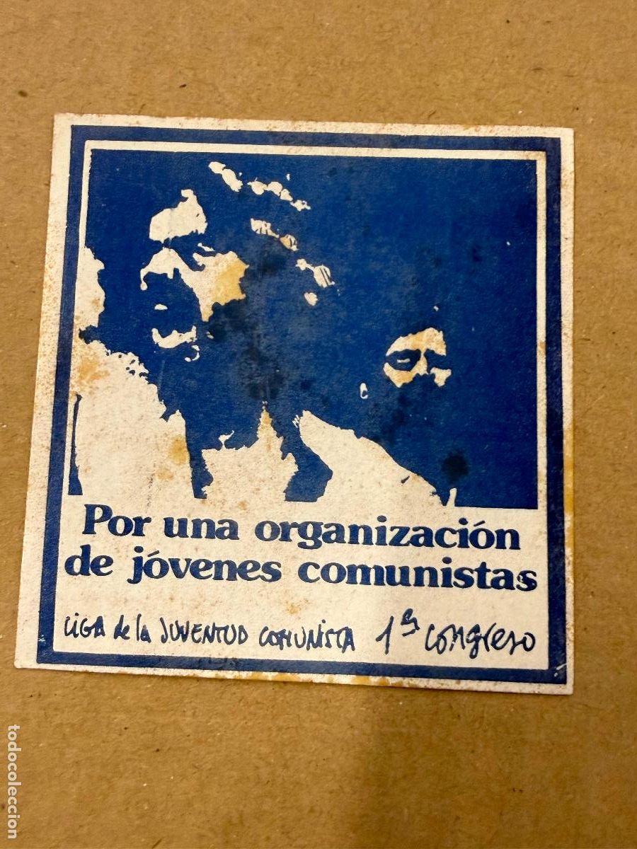 Pegatinas de colecci&oacute;n: Pegatina reivindicativa politica. los jovenes por el socialismo. 1r.Congreso. 7x7cm