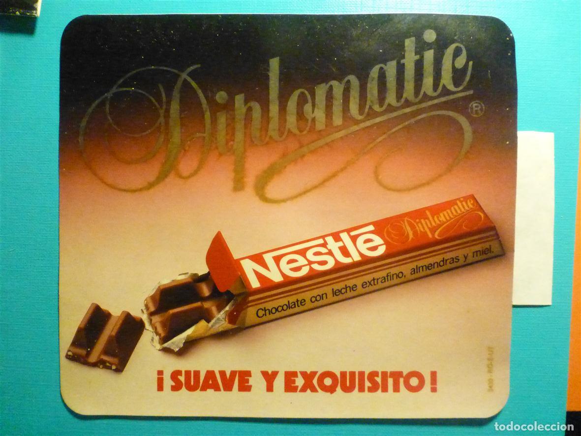 Pegatinas de colecci&oacute;n: Pegatina Adhesiva Tiendas Alimentaci&oacute;n A&ntilde;os 80&acute;s - Pastelitos Diplomatic, Nestl&eacute; - 16 x 14 cm