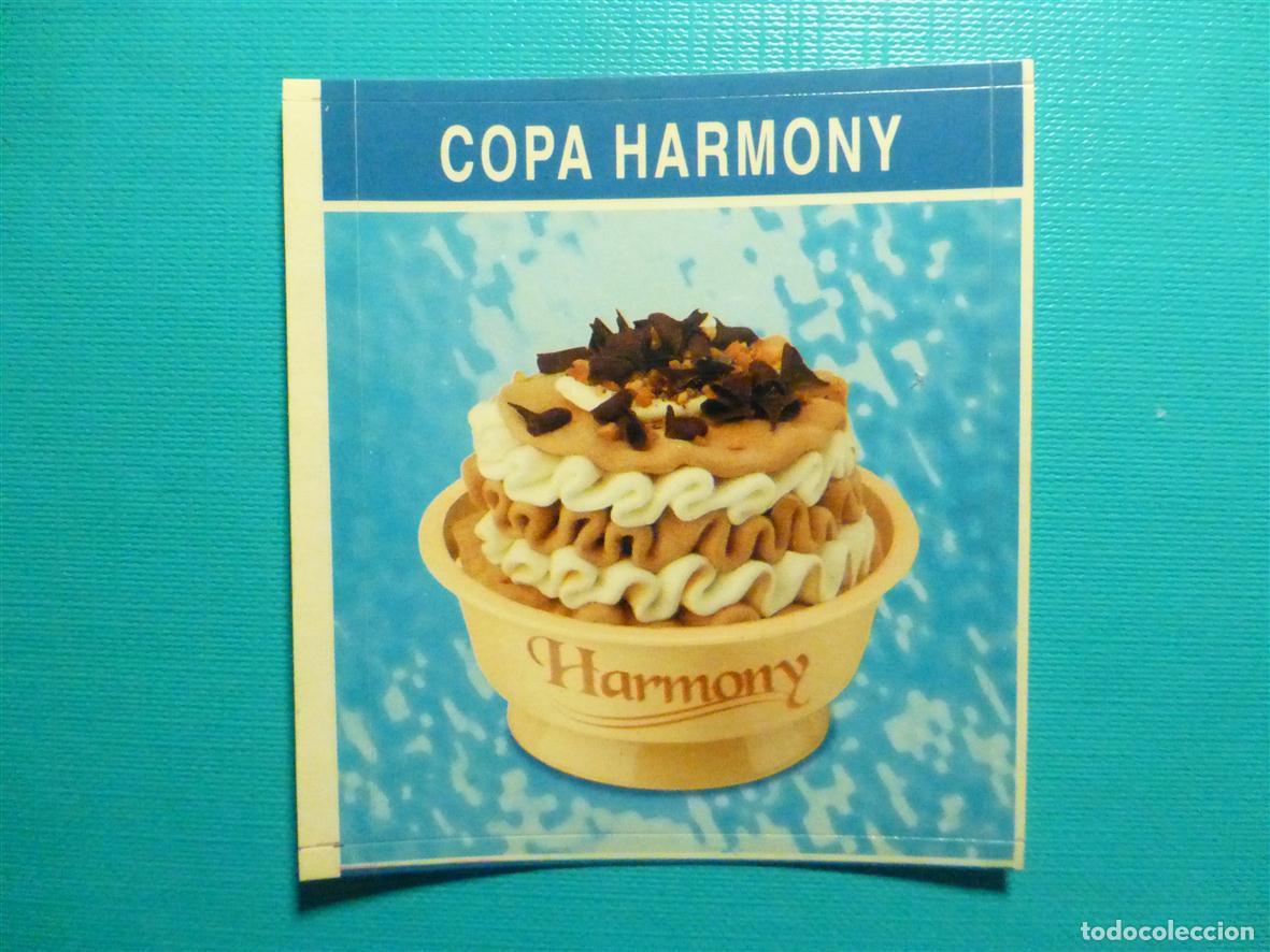 Pegatinas de colecci&oacute;n: Pegatina Adhesiva Tiendas Alimentaci&oacute;n A&ntilde;os 80&acute;s - Helados - Copa Harmony - 7 x 7,5 cm.