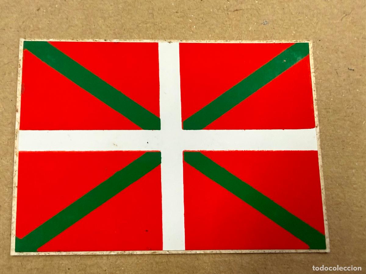 Pegatinas de colecci&oacute;n: Pegatina reivindicativa politica. Bandera ikurri&ntilde;a . Pais Vasco. 5x7cm