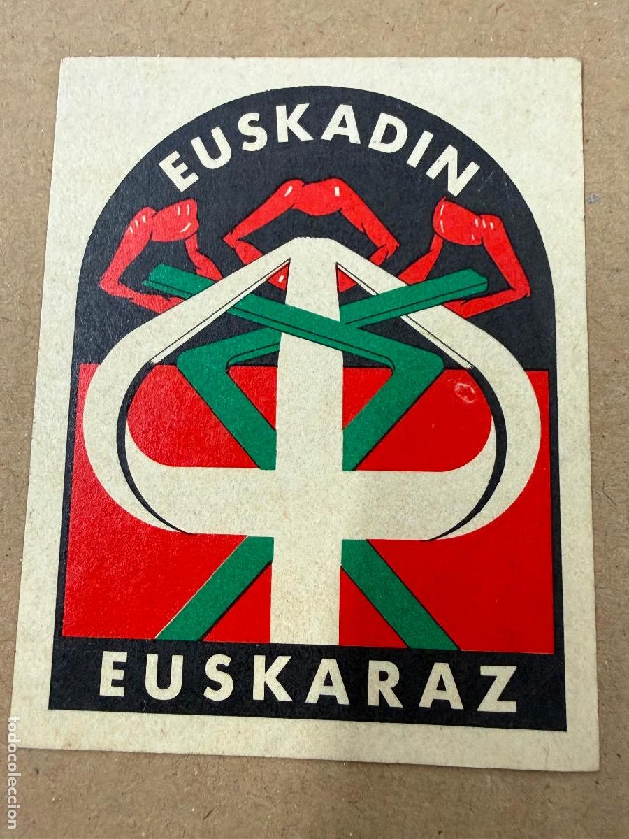 Pegatinas de colecci&oacute;n: Pegatina reivindicativa politica. Euskadin Euskaraz . Pais Vasco. 8x6cm