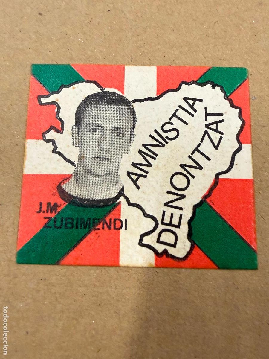 Pegatinas de colecci&oacute;n: Pegatina reivindicativa politica. Amnistia JM Zubimendi . Pais Vasco. 7x6cm