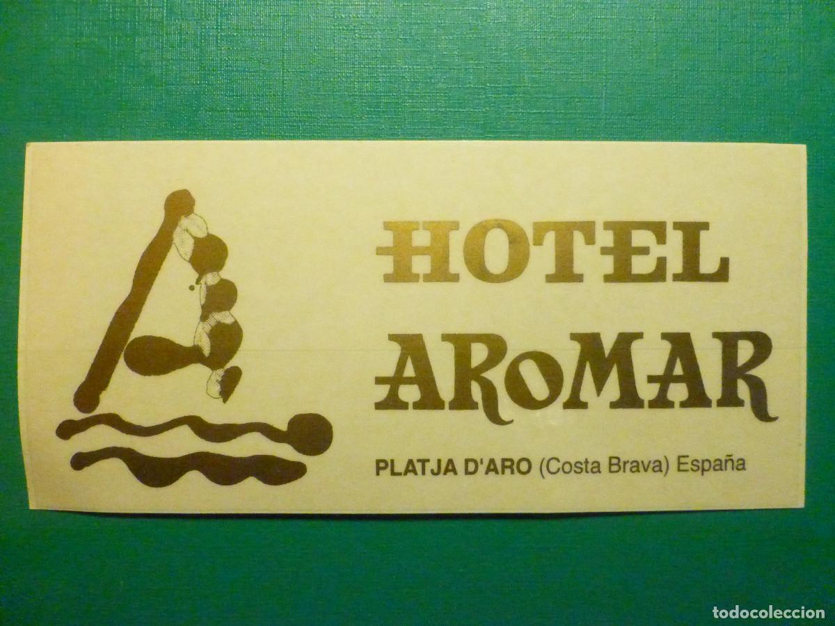 Pegatinas de colecci&oacute;n: Pegatina Hoteles - Hotel - Aomar - Platja D&Aacute;ro - Costa Brava - Espa&ntilde;a - 15 x 7 cm.