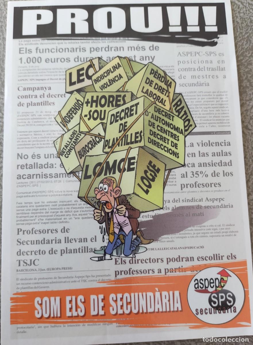 Autocollants de collection: ADHESIVO DE SINDICATOS DE EDUCACION, DENUNCIANDO LA SITUACION DE LOS PROFESORES