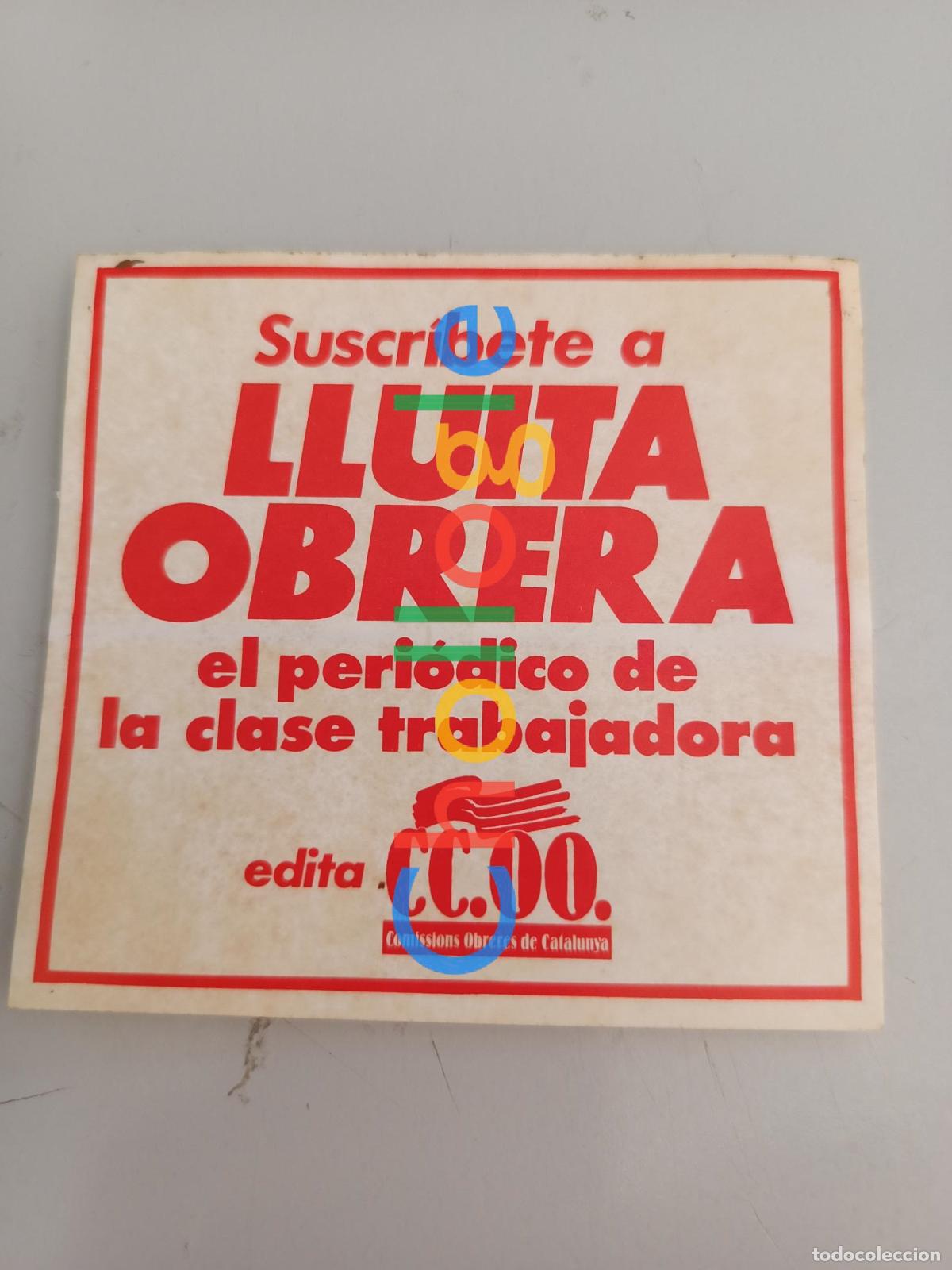 Pegatinas de colecci&oacute;n: Pegatina Lluita Obrera CCOO politica