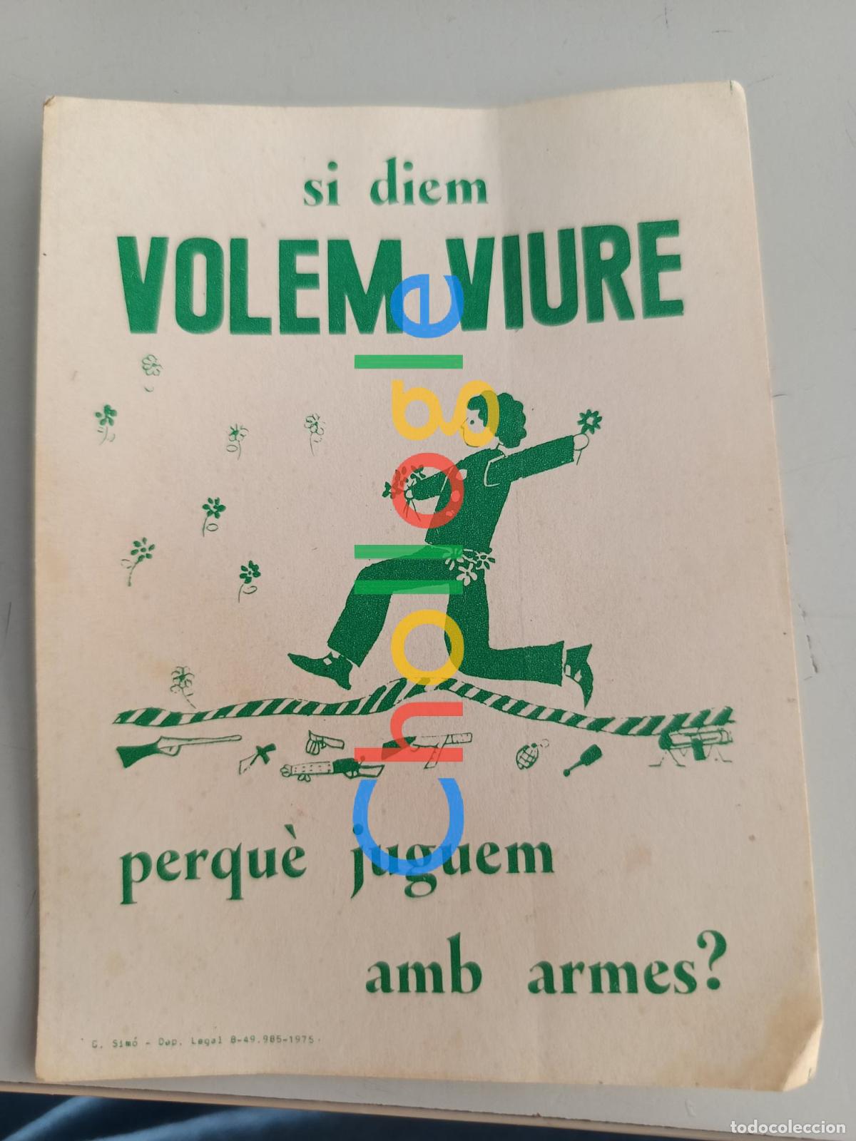Pegatinas de colecci&oacute;n: Pegatina pacifista volem viure politica