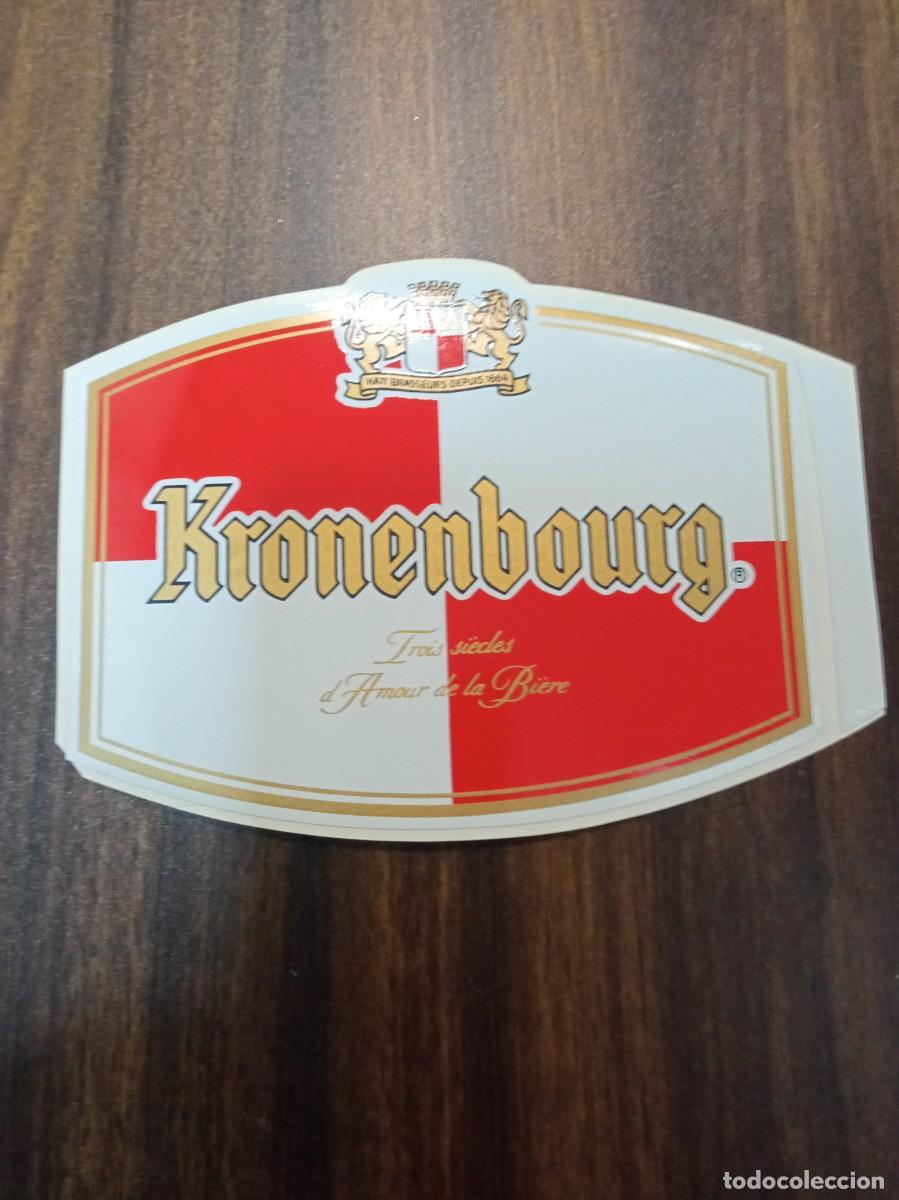 Pegatinas de colecci&oacute;n: Cerveza krone bourg Francesa
