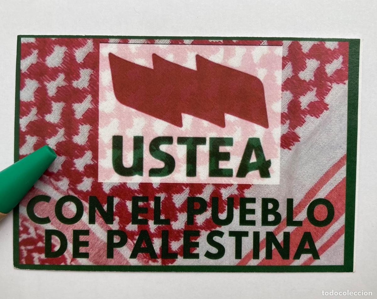 Autocolantes de cole&ccedil;&atilde;o: USTEA con el pueblo palestino Palestina pegatina sindical