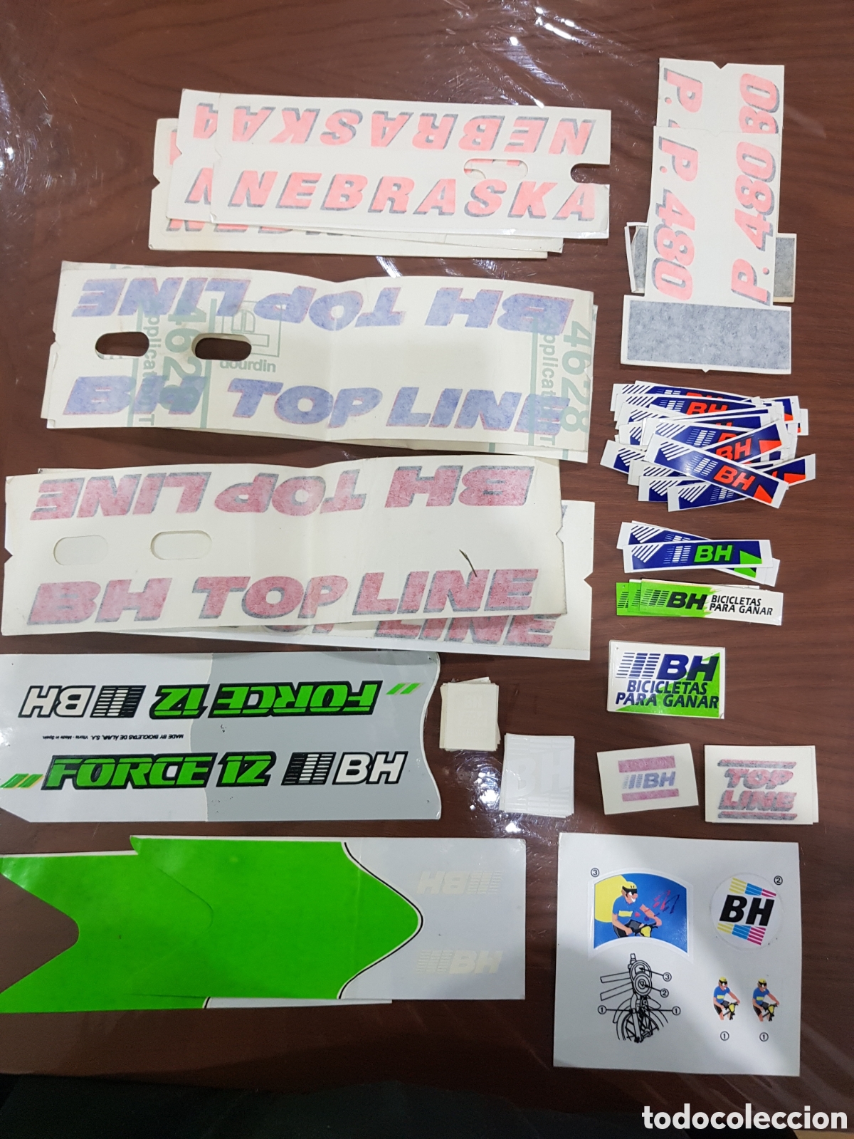 Pegatinas de colecci&oacute;n: LOTE DE PEGATINAS BICICLETAS BH NEBRASKA P.480 TOP LINE FORCE 12 LOGO...