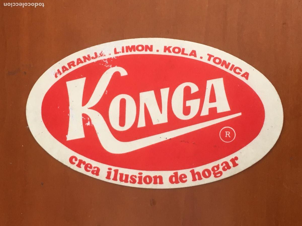 Pegatinas de colecci&oacute;n: konga refrescos pegatina original antiguo nunca pegado perfecto estado